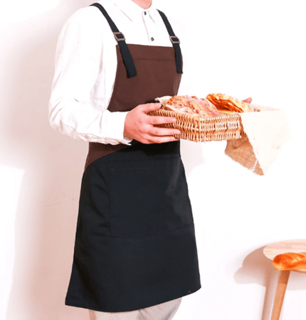 مريلة الباريستا - اللون بني + بيج | BARISTA APRON