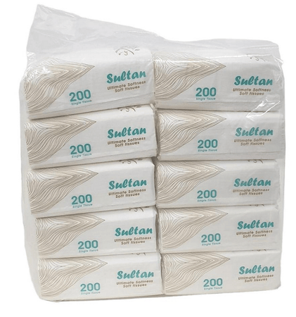 مناديل سلطان 200 منديل 5*10