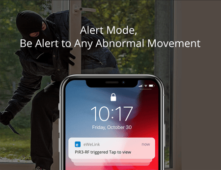 حساس حركة يرتبط ويعمل مع جهاز SONOFF RF BridgeR2