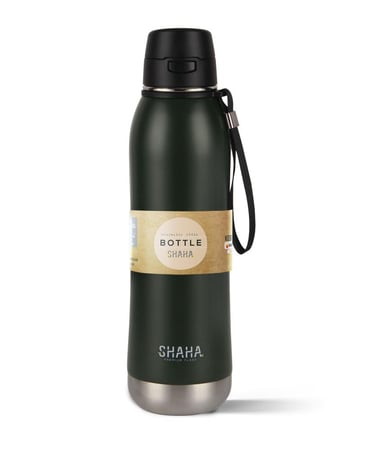 شاها قارورة ستانلس ستيل مع يد قماش، سعة 800 مل، متعددة الالوان