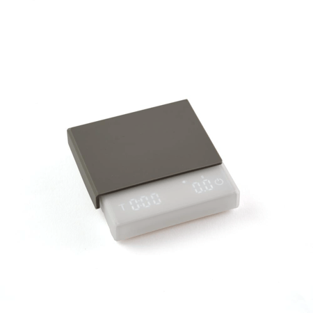 ميزان قهوة إلكتروني أبيض قياس دقيق وتصميم أنيق