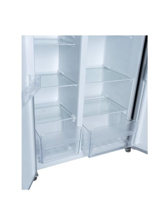 أماكس ، ثلاجة دولابي بابين ، مقاس 15 قدم ، 436 لتر ، رمادي ، م/ HSBS16AX