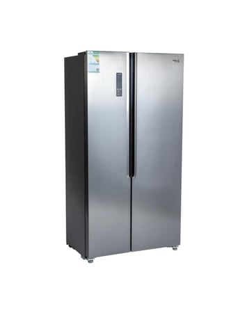 أماكس ، ثلاجة دولابي بابين ، مقاس 15 قدم ، 436 لتر ، رمادي ، م/ HSBS16AX