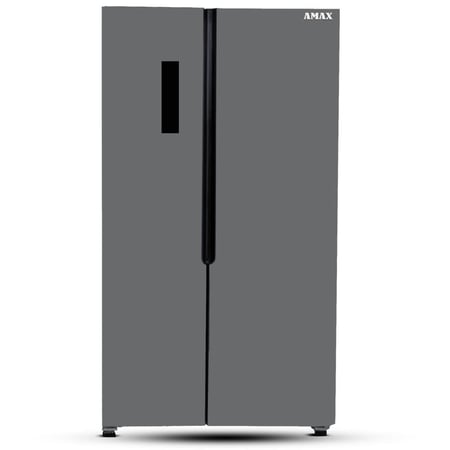 أماكس ، ثلاجة دولابي بابين ، مقاس 15 قدم ، 436 لتر ، رمادي ، م/ HSBS16AX