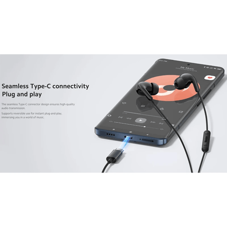 شاومي سماعة اذن بمنفذ Type-C سلكية BHR8930GL - اللون أسود