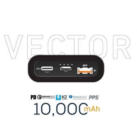 بطارية متنقلة فيكتور 10 بسعة 10000 مللي أمبير وقدرة 22 5 واط شحن سري