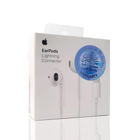 سماعة أبل أصلية لأيفون بمدخل لايتنينج صوت عالي الجودة وتصميم مريح