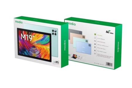 احصل على تابلت موديو M19 بشاشة 10 بوصة ودعم 5G لأداء سريع وانسيابي  مع
