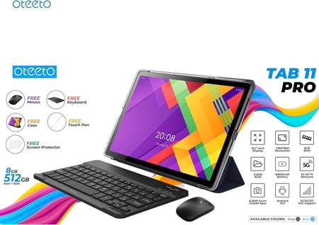 أوتيتو تابلت TAP 11 PRO شبكة 5G  مع ماوس ولوحة مفاتيح