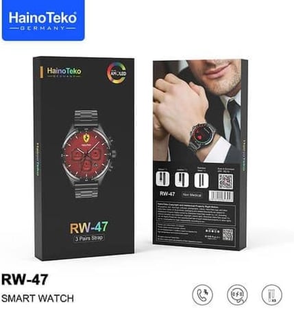 ساعة ذكية RW47-Haino بتصميم أنيق ووظائف متقدمة تشمل تتبع اللياقة والإش