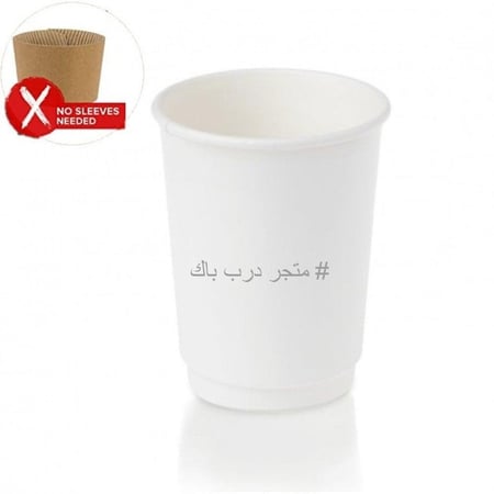 اكواب ورقية ابيض 2 طبقة 12 أنز / العدد 500 كوب