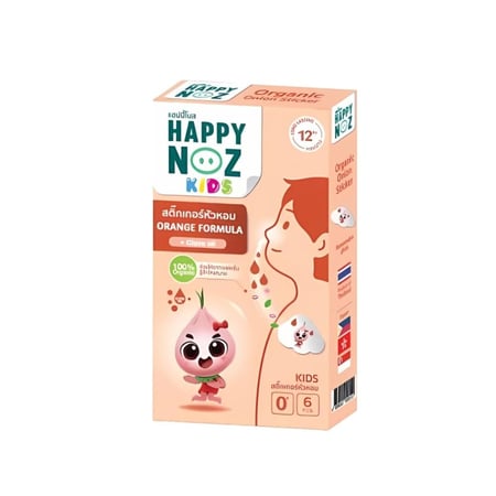 هابي نوز للأطفال لصقات التركيبة البرتقالية (تهيج الأنف والتهاب الحلق) Happy Noz Kids