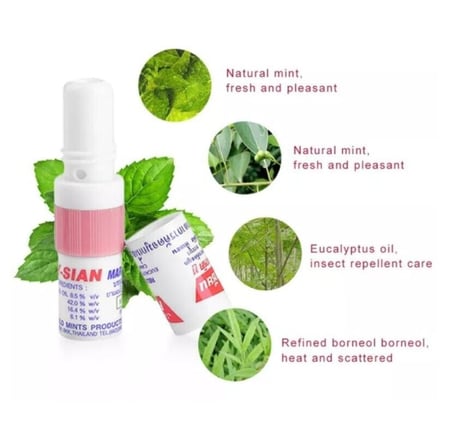 فكس تايلندي بوي سيان ٢ في ١ زيت و للأستنشاق POY-SIAN Nasal Inhaler