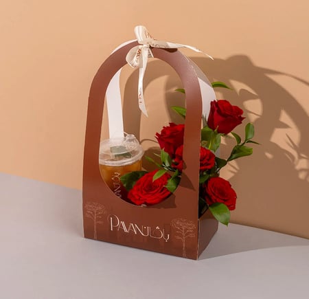 Roses & Drink Holder حامل ورد ومشروب