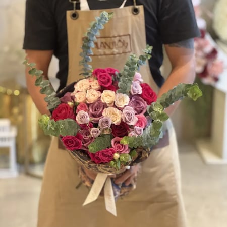 Mix Cashmere Shawl Bouquet ورد شال كشميري مكس