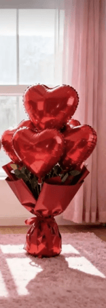 Happyvalentine's day Balloon Bouquet بوكيه بالونات الحب