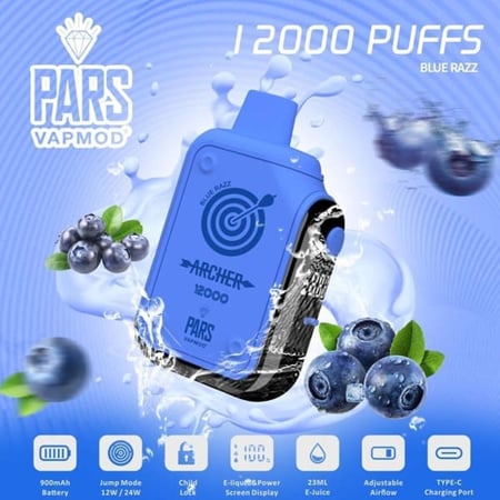 فيب مود 12000 سحبة بلوبيري ايس ARCHER VAPMOD 12000 PUFFS BLUEBERRY ICE