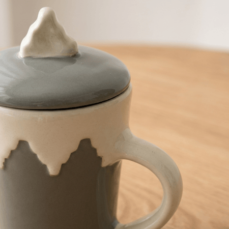 كوب الشرفات النجدية - رمادي