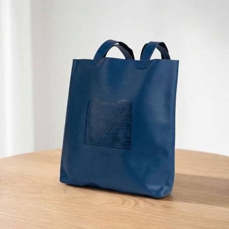 حقيبة الحجاز الجلدية - أزرق