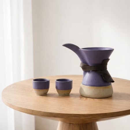 عدة تحضير القهوة - 4 قطع - ينفسجي