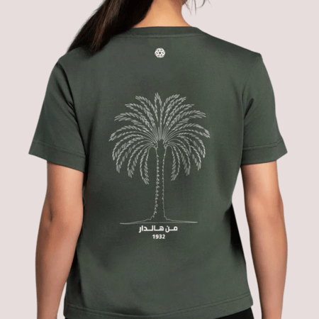 تيشيرت اليوم الوطني السعودي - نسائي - أخضر