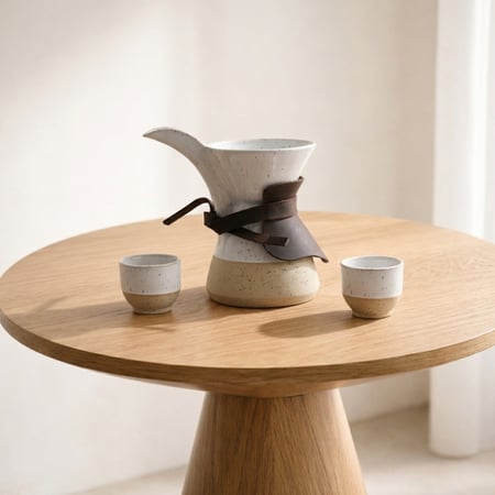 عدة تحضير القهوة - 4 قطع - أبيض