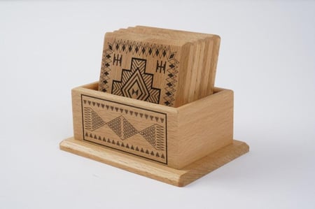 قاعدة أكواب | خشب بنقوش تراثية4