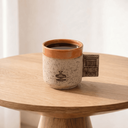 كوب الروشن الفخاري - بني