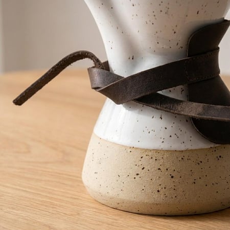 عدة تحضير القهوة - 4 قطع - أبيض