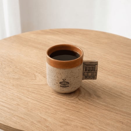 كوب الروشن الفخاري - بني