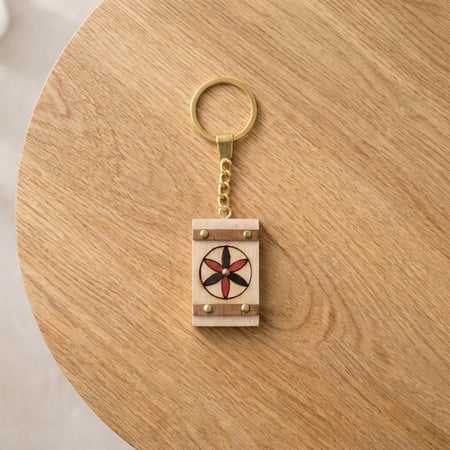 سلسلة مفاتيح الباب النجدي - أسود وأحمر