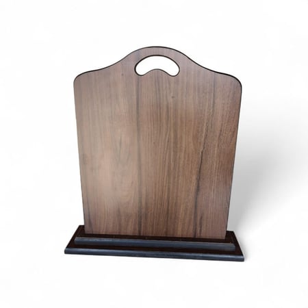 ساتر صلاة خشبي مع مسكة للمساجد بلون بني سادة