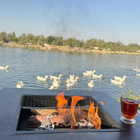 منقل فحم متحرك