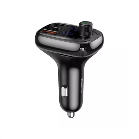 بيسوس - مشغل MP3 للسيارة بتقنية البلوتوث T شكل S-13 - أسود