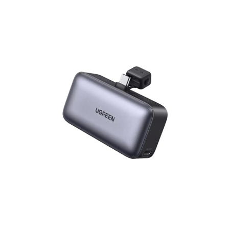 يوجرين - نكسود باور بانك بسعة 5000 ملي أمبير و قوة 20 واط مع موصل مدمج تايب سي - رمادي