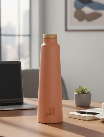 قارورة "أثر" الفخارية: ماء بارد ونقي من قلب الطبيعة - 600 مل