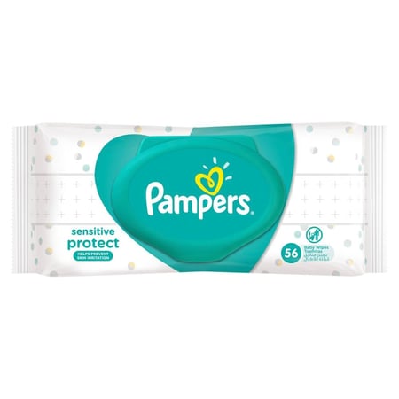 بامبرز مناديل اطفال للحساسية 56 قطعة