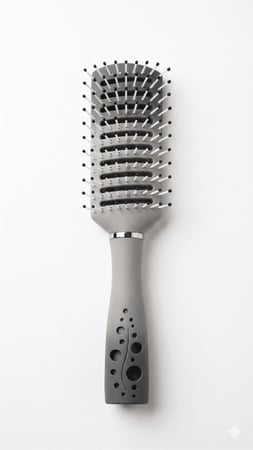 فرشاة شعر مفرغة لفك التشابك رمادي 25A100980