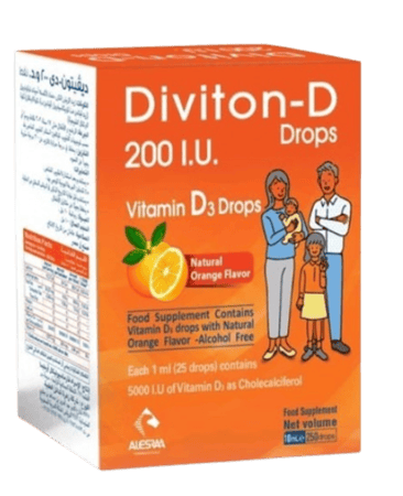 ديفيتون دي فيتامين د3 200 وحدة دولية نقط 10مل