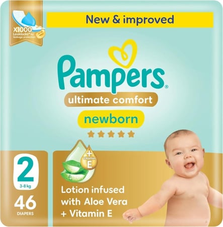 بامبرز حفاضات التيميت كومفورت مقاس (2) 46 حفاضة