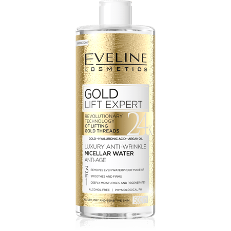 ايفلين جولد ليفت ماء ميسلار بالذهب المضاد للتجاعيد 500مل