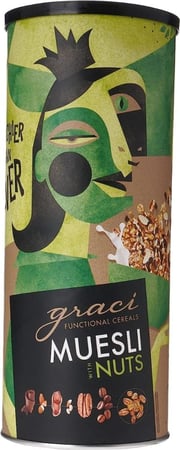 جريسي موسلي حبوب الشوفان بقطع المكسرات 500جم