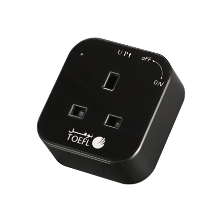 فيش 13 أمبير مجرى مسار متحرك مربع أسود - توفل TOFEL