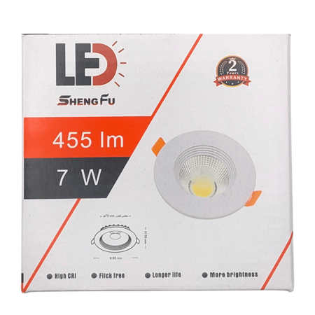 كشاف دفن كوب شفاف 7 وات مقاس 7 سم - شنغ فو SHENGFU