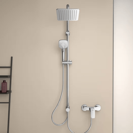 مسطرة دش شور مع طاسة وسماعة 3 حركات كروم A5862AA - ايديال ستاندرد Ideal standard