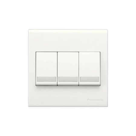 مفتاح ثلاثي عريض أبيض تايلندي - باناسونيك Panasonic
