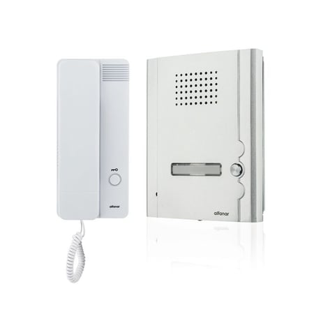 طقم انترفون صوتي وحدة خارجية 1 زر مع 1 وحدة داخلية - الفنار alfanar
