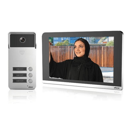 طقم انتركوم مرئي وحدة خارجية 3 زر مع 1 شاشة - الفنار alfanar