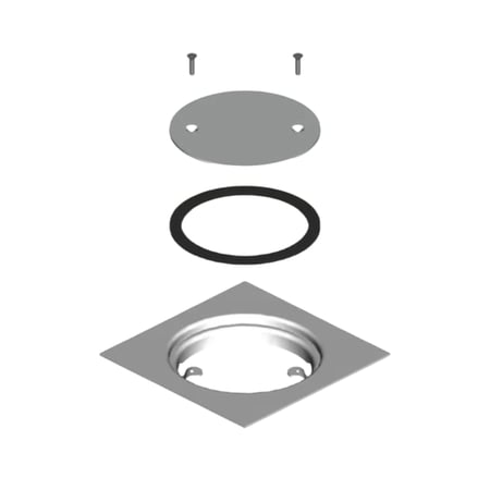 صفاية ستيل كروم 15×15 غطاء تثبيت مخرج 4 بوصة - باثروي BATHROY