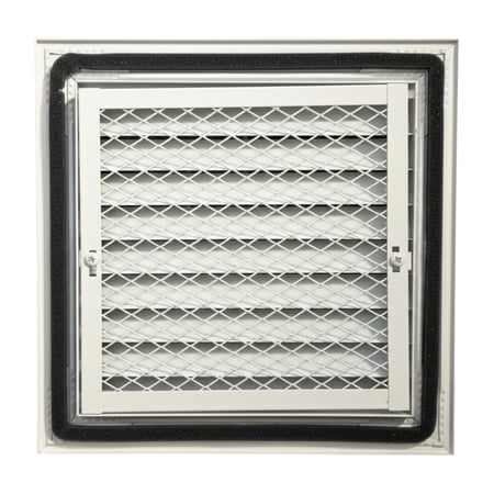 غطاء شفاط شيش المنيوم مقاس 25×25 سم أبيض - HTM